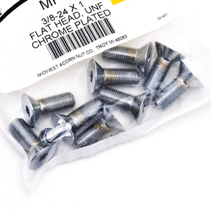 Surtido de tornillos Allen avellanados con acabado cromado brillante