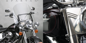 Pantalla de anclaje rápido Spartan National Cycle para motocicleta