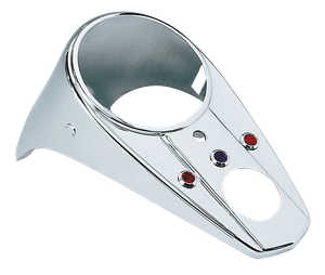 Instrumento de tres luces montado en el depósito de gasolina de una Harley-Davidson Fat Bob