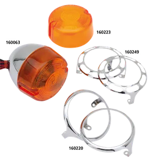 Par de intermitentes estilo FX para motocicletas Harley-Davidson modelos FX años 1986-2001