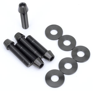 Kit de tornillos de montaje para polea de correa con acabado negro