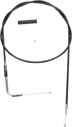 Cable de acelerador y ralentí con funda de vinilo negro