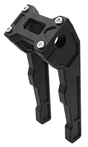 Torretas de manillar Tommy & Sons Serie Crook instaladas en motocicleta