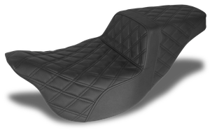 Asiento trasero DNA King Step 2-Up negro para Harley-Davidson Touring