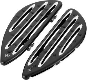 Par de plataformas Deep Cut negras para motocicleta Harley-Davidson