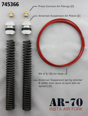 Kit de horquilla delantera AirRide American Suspension para Harley Touring
