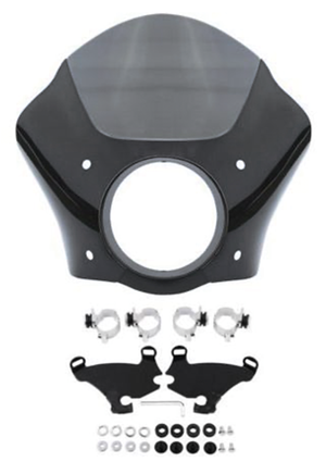 Carenados de manillar estilo guantelet negros para motocicleta Harley-Davidson