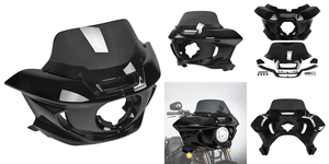 Carenado estilo ST negro para motocicletas Harley-Davidson FXLRST y FXRST