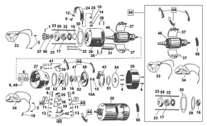 Piezas de generador de 3 escobillas modelo 32E y 52E para Harley-Davidson