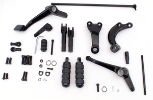 Kit de controles avanzados instalado en manillar de motocicleta Harley-Davidson Sportster