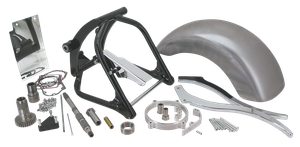 Kit del basculante Deluxe 250 Zodiac instalado en motocicleta Softail