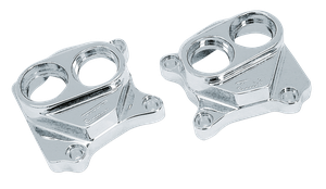 Par de tapas de taquetes de aluminio billet negro para motores Twin Cam JIMS