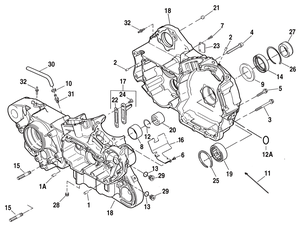 Piezas de repuesto para la parte baja de Harley Sportster Evolution 2004-2022
