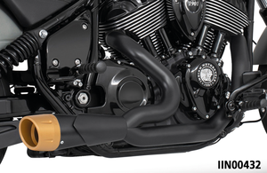 Escape doble Combat fluted negro para Indian PowerPlus Thunderstroke