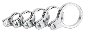 Abrazaderas dual para cables en aluminio billet cromado para moto