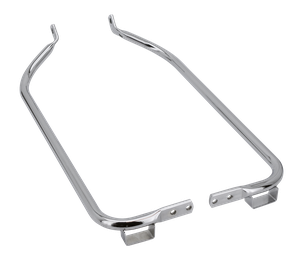 Par de soportes de alforjas cromados Zodiac para motocicleta Harley-Davidson Touring