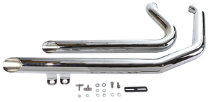 Escape Wyatt Gatling Softail Drag Pipes Down Slash Shorty negro mate