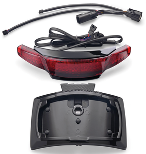 Luz trasera y soporte de matrícula Ciro Latitude Lightstrike negro para turismo