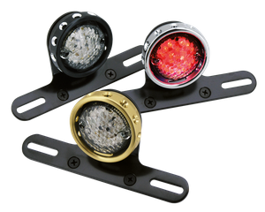 Piloto trasero custom con diodos LED montado en motocicleta