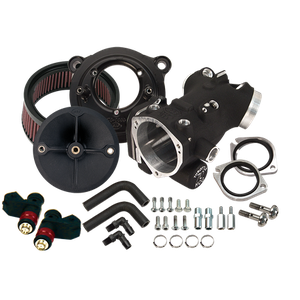 Motor S&S T143 Twin Cam de bloque largo visto lateralmente