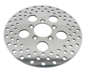 Par de rotores de freno de disco de acero inoxidable pulido con perforaciones