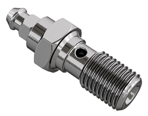 Tornillo banjo con sangrador para purga de frenos de motocicleta