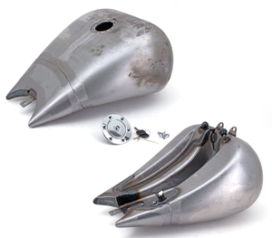 Depósito de gasolina negro liso alargado para motocicleta Harley-Davidson Softail Twin Cam