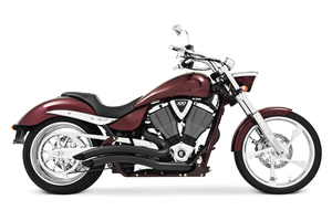 Curva de radio estilo Sharp instalada en una motocicleta Victory Cruiser