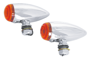Pilotos LED Infinity instalados en motocicleta custom americana