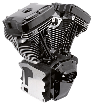 Motor S&S T-Series Long Block completo con culatas y bloque integrados