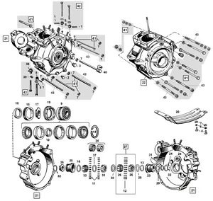 Conjunto de recambios para la parte baja del motor Big Twin Harley-Davidson años 1936-1999