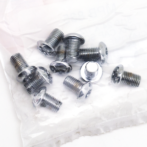 Surtido de tornillos Torx de cabeza botón con acabado cromado brillante