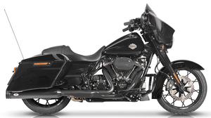 Par de silenciosos V-Performance instalados en motocicleta Harley-Davidson Touring