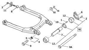 Piezas del basculante swingarm para motocicleta Harley-Davidson Sportster XL XR