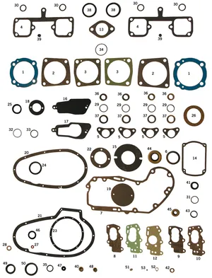Kit de juntas, retenes y tóricas para bomba de aceite de motor K, KH y Sportster