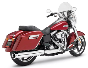 Par de silenciosos slip-on estilo Eagle montados en escape de motocicleta