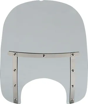Parabrisas Memphis Slim transparente instalado en manillar de motocicleta