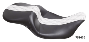 Asiento Le Pera Maverick negro para Harley-Davidson FLT FLHT FLHS Road King