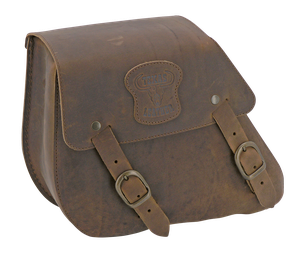 Par de alforjas negras para basculante Dyna con acabado cuero Texas Leather