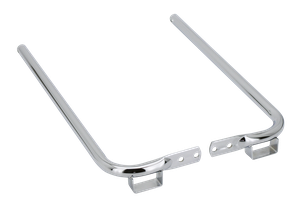Par de soportes de alforjas cromados Zodiac para motocicleta Harley Touring