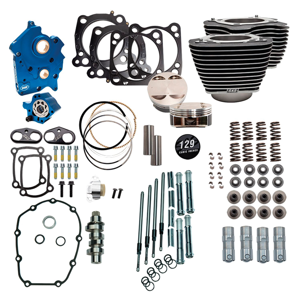 Kit de admisión y escape S&S Power Pack para motor Harley Milwaukee Eight