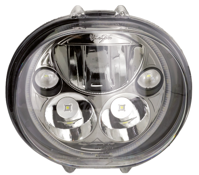 Faro delantero LED Vision-X negro para Harley-Davidson Road Glide