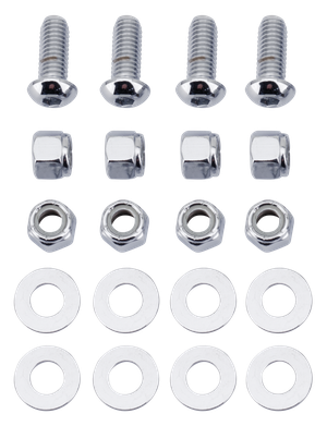 Kit de tornillos de montaje para transmisión con acabado cromado