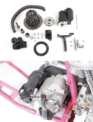 Kit de arranque eléctrico York para motores Knucklehead y Panhead