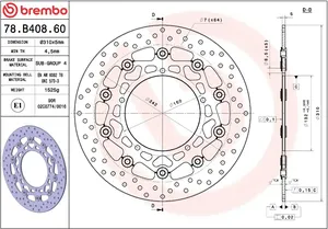 Disco de freno flotante Serie Oro Prime Line acabado dorado