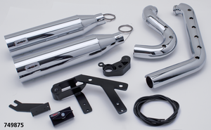 Escape MCJ ajustable 2 en 1 instalado en motocicleta Softail Milwaukee Eight