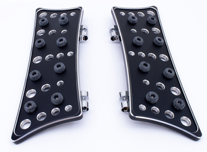 Par de plataformas HoleShot de aluminio billet para motocicleta