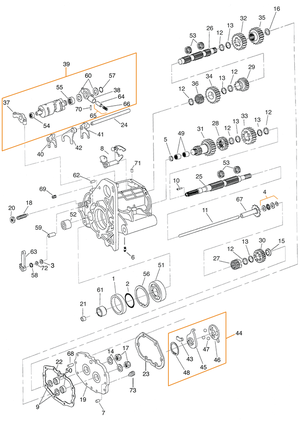 Conjunto de piezas de transmisión para caja de cambios de 5 velocidades en Harley-Davidson Big Twin