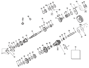 Conjunto de engranajes y eje de transmisión para motor Big Twin de 4 velocidades