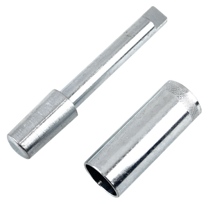 Extractor de seguros de rueda metálico para Harley-Davidson sobre fondo blanco